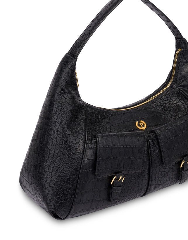 Schultertasche Urban Pocket aus PU-Krokodil Photo 4