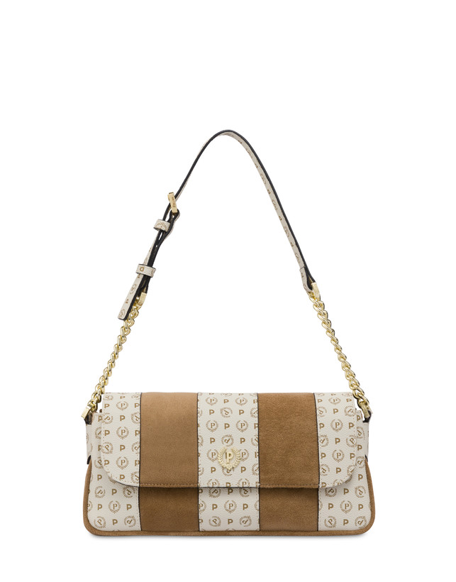 Interplay Shoulder Bag in Suede Fabric and Heritage PVC Photo 1