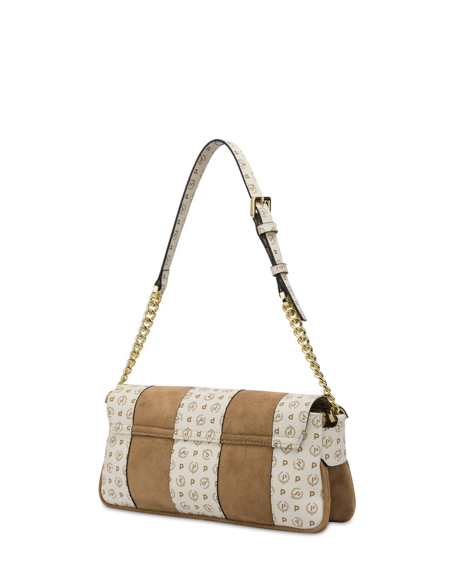 Interplay Shoulder Bag in Suede Fabric and Heritage PVC Photo 2