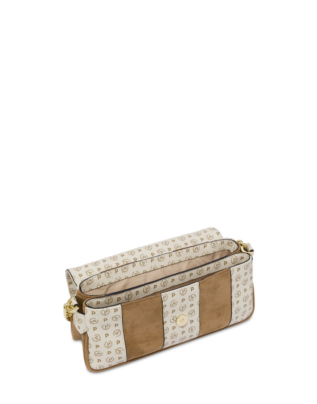 Interplay Shoulder Bag in Suede Fabric and Heritage PVC Photo 3