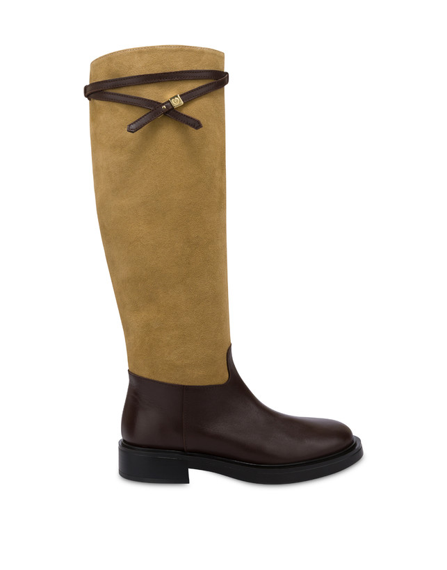 Alba boot in calfskin and split leather Photo 1
