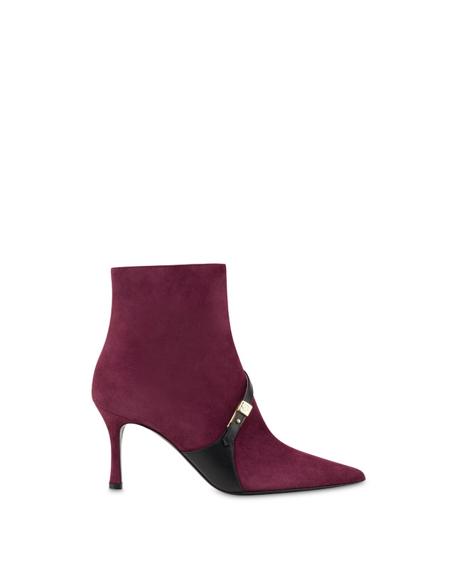 Alba suede and calfskin ankle boot Photo 1