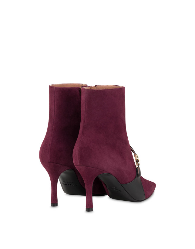 Alba suede and calfskin ankle boot Photo 3