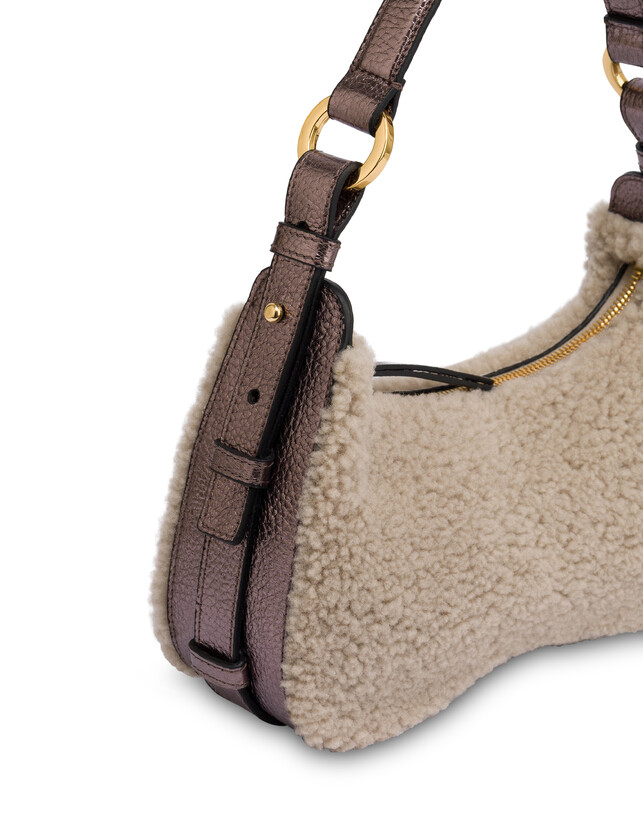 Borsa a spalla Identity small in montone e vitello Photo 4