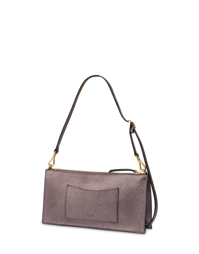 Solid Shoulder Bag in Laminated Tumbled Calfskin Photo 2