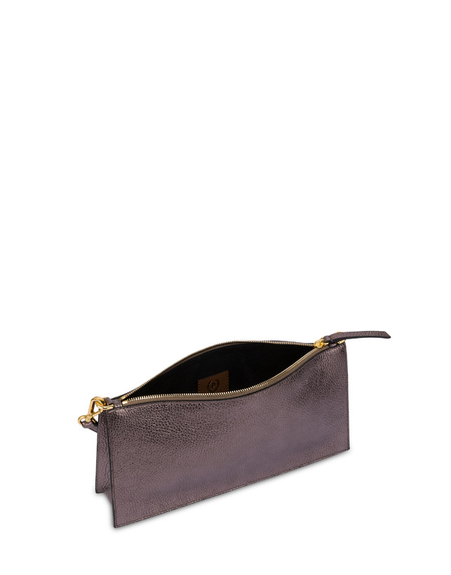 Solid Shoulder Bag in Laminated Tumbled Calfskin Photo 3
