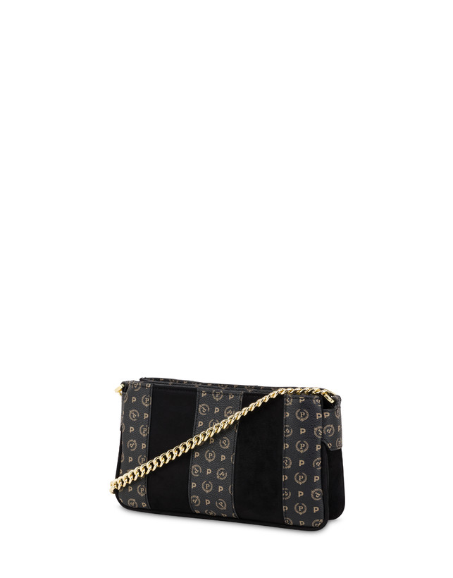 Interplay crossbody bag in suede-like fabric and Heritage PVC Photo 2