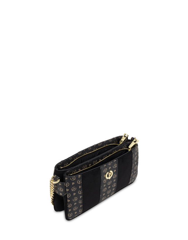Interplay crossbody bag in suede-like fabric and Heritage PVC Photo 3
