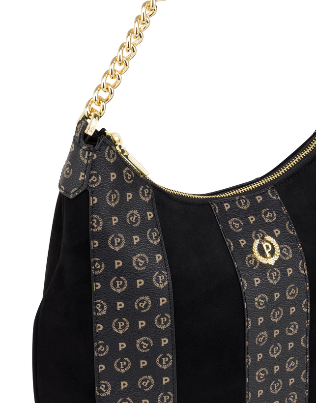 Borsa a spalla Interplay in fabric suede ed Heritage pvc Photo 4