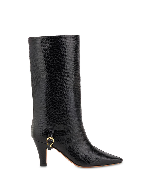 Muse ankle boots in goatskin with a viper print Photo 1