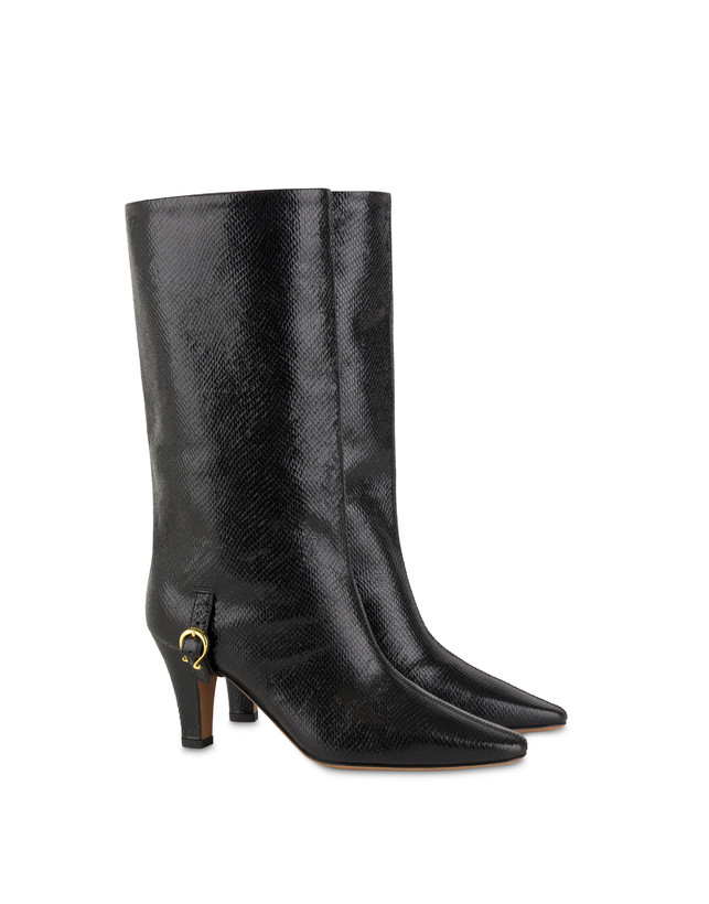 Muse ankle boots in goatskin with a viper print Photo 2