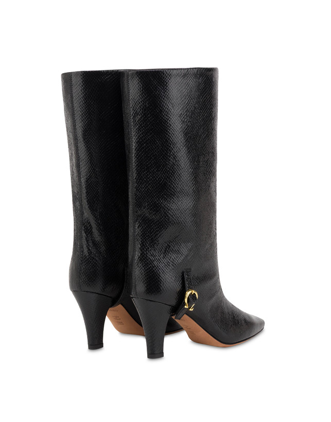 Muse ankle boots in goatskin with a viper print Photo 3