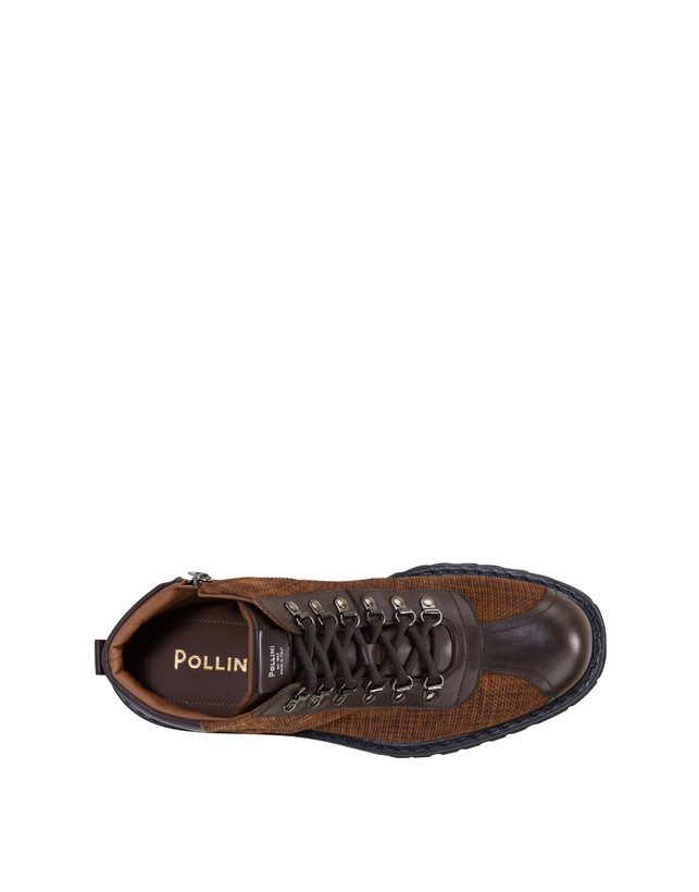 Stiefel „Budapest“ aus Spaltleder mit Karomuster und Kalbsleder Photo 3