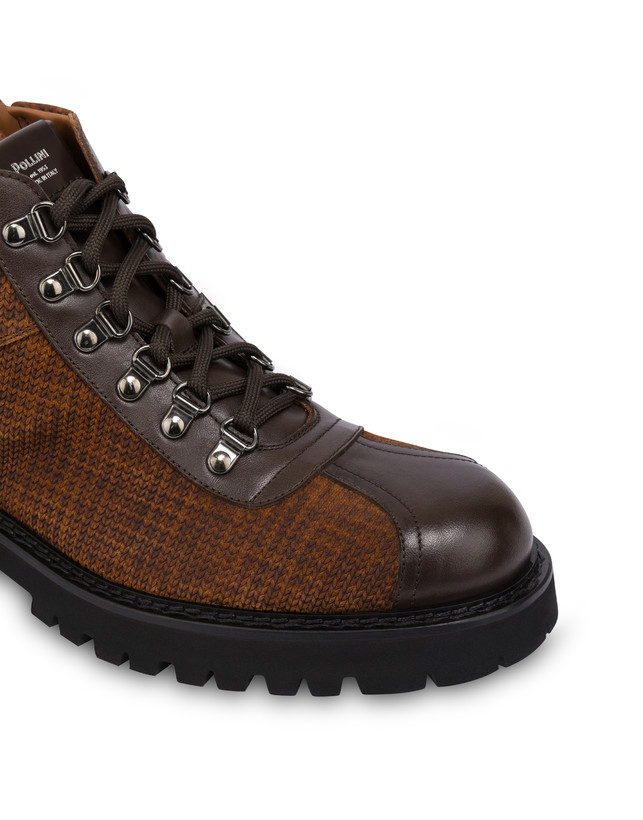 Stiefel „Budapest“ aus Spaltleder mit Karomuster und Kalbsleder Photo 5