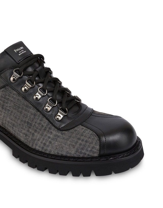 Budapest Derby in plaid-print leather and calfskin Photo 5