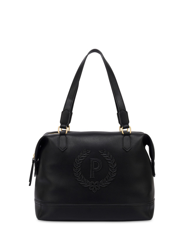 Barrel Bag Crown in Grained Pu Photo 1