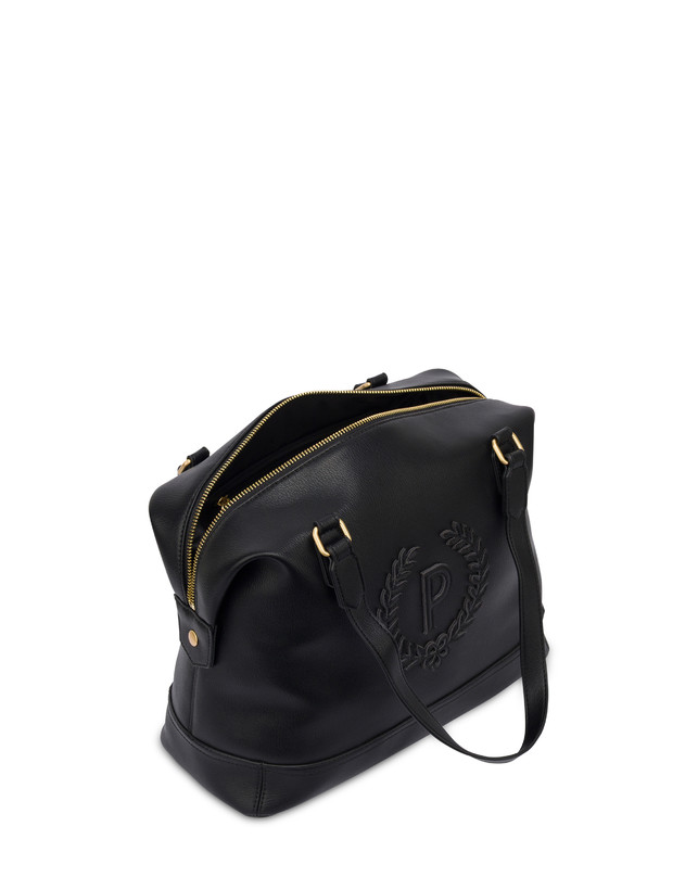 Barrel Bag Crown in Grained Pu Photo 3