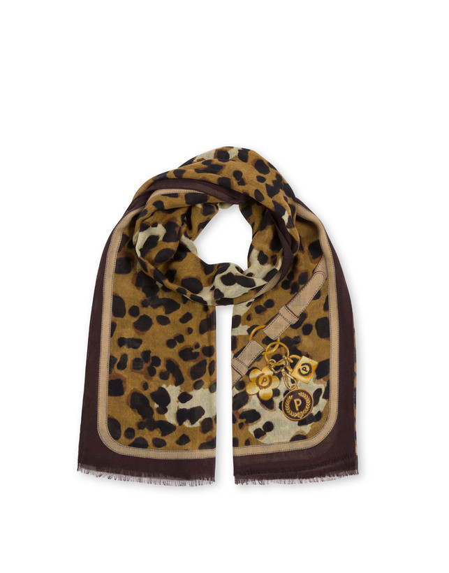 Wollschal mit Animalprint Photo 2