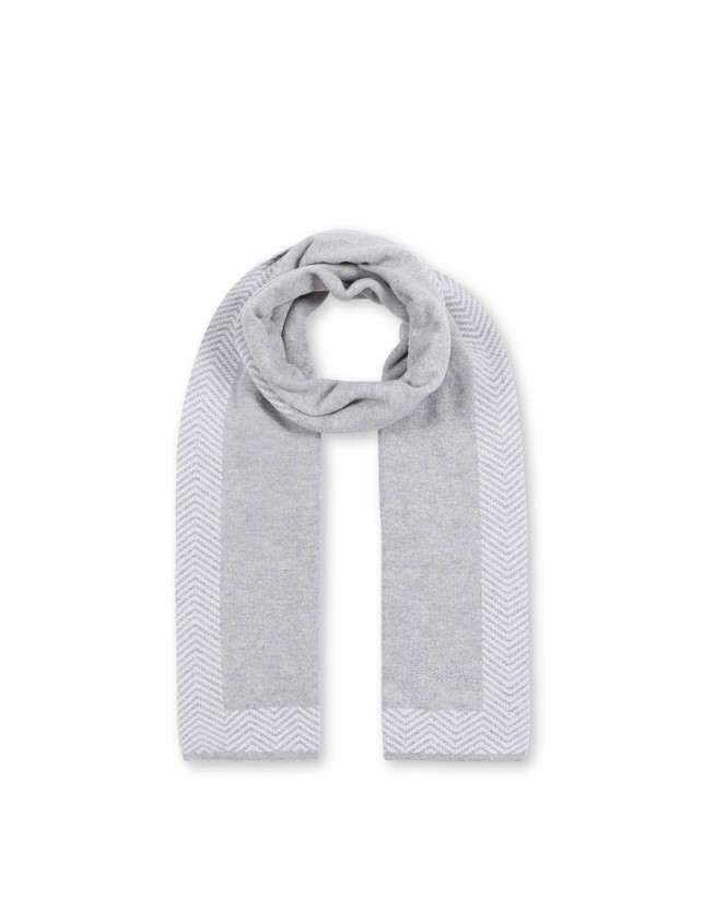 Schal aus Wollmischung mit Chevron-Druck Photo 2