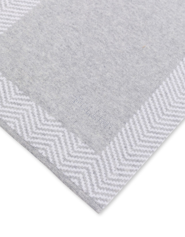 Schal aus Wollmischung mit Chevron-Druck Photo 3
