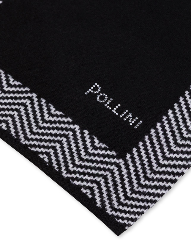 Schal aus Wollmischung mit Chevron-Druck Photo 3