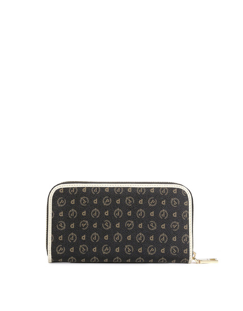 Portafoglio zip around Heritage Logo Classic NERO/AVORIO