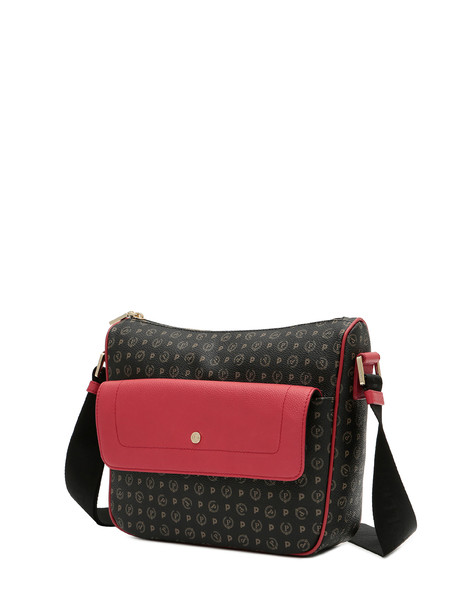 BORSA A SPALLA BLACK/LAKY RED
