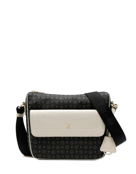 BORSA A SPALLA BLACK/IVORY