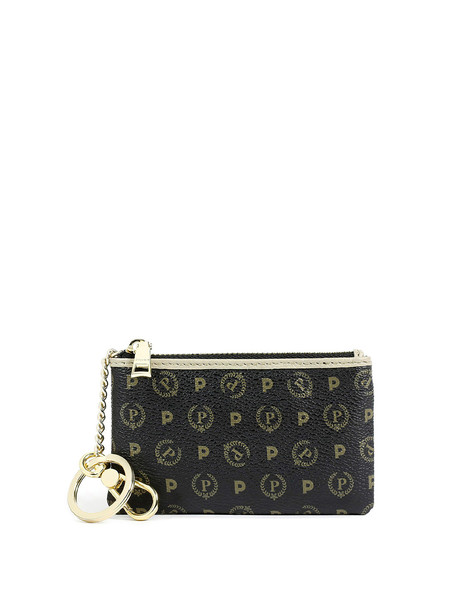 Portachiavi con portamonete Heritage Logo Classic NERO/AVORIO