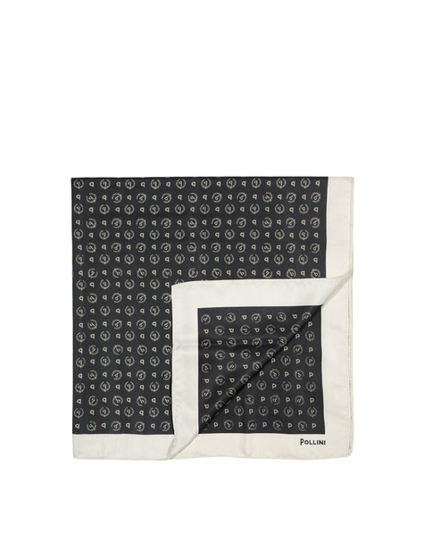 Heritage Logo Classic Satin Scarf Black/ivory
