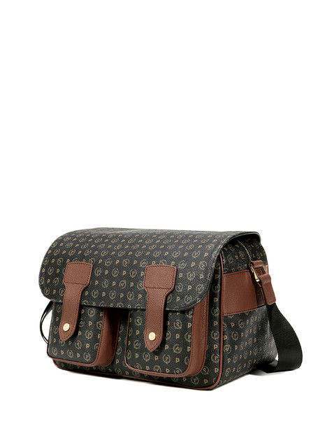 Borsa A Spalla Multitasche Heritage Logo Classic Nero/marrone