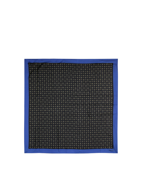Foulard in raso Heritage Logo Classic NERO/BLUETTE