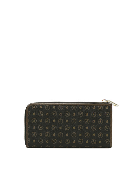 Portafoglio con zip Heritage Logo Classic NERO/BRONZO