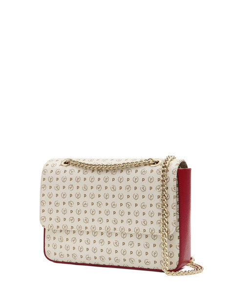 BORSA A SPALLA IVORY/LAKY RED