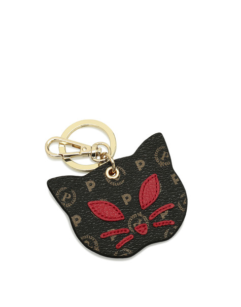 Portachiavi Cat Heritage Logo Classic NERO/LACCA