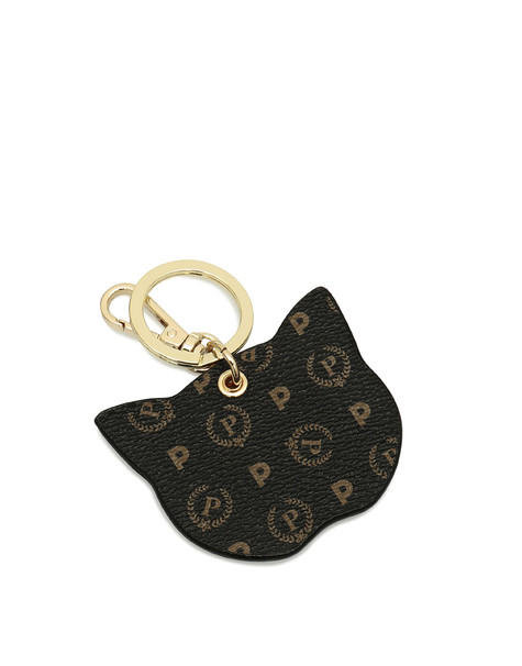 Portachiavi Cat Heritage Logo Classic NERO/LACCA