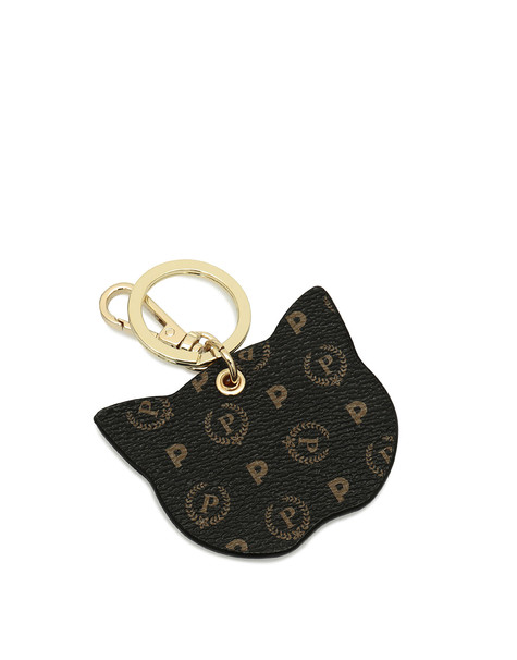 Portachiavi Cat Heritage Logo Classic NERO/AVORIO