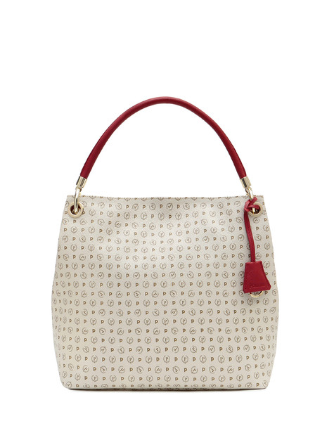 BORSA A SPALLA IVORY/LAKY RED