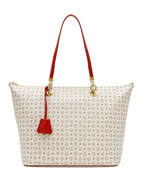 BORSA A SPALLA IVORY/LAKY RED