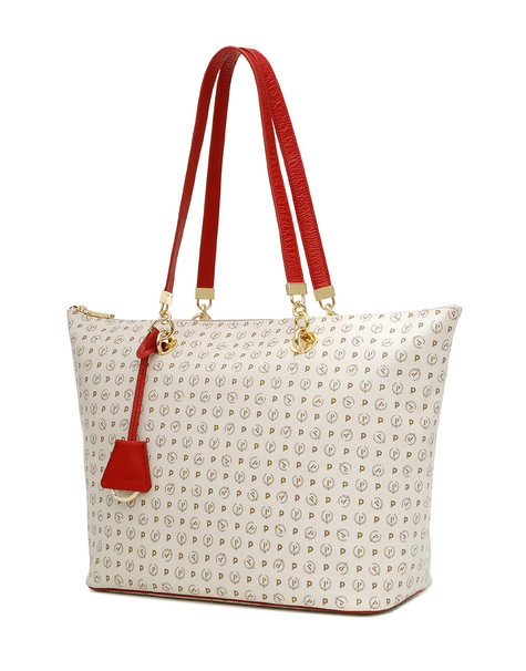 Shopping bag Heritage Logo Classic AVORIO/LACCA