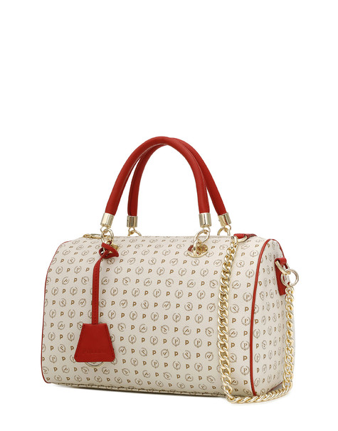 BORSA A SPALLA IVORY/LAKY RED