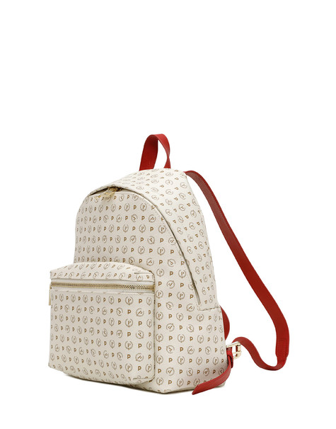 BORSA A SPALLA IVORY/LAKY RED