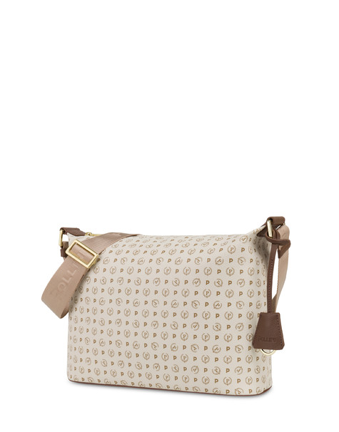 BORSA A SPALLA IVORY/BROWN