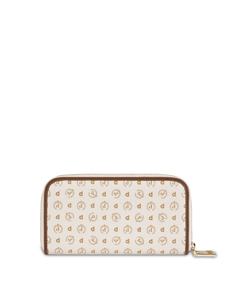 Portafoglio con doppia zip Heritage Logo Classic AVORIO/MARRONE