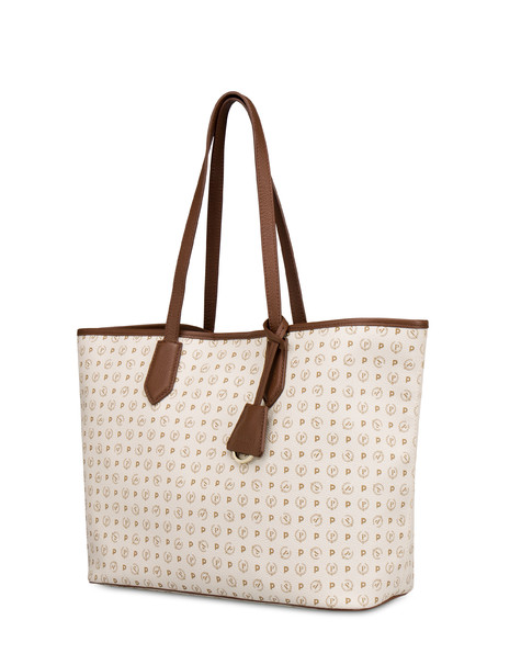 Shopping bag Ivory/brown