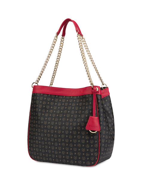 BORSA A SPALLA BLACK/LAKY RED