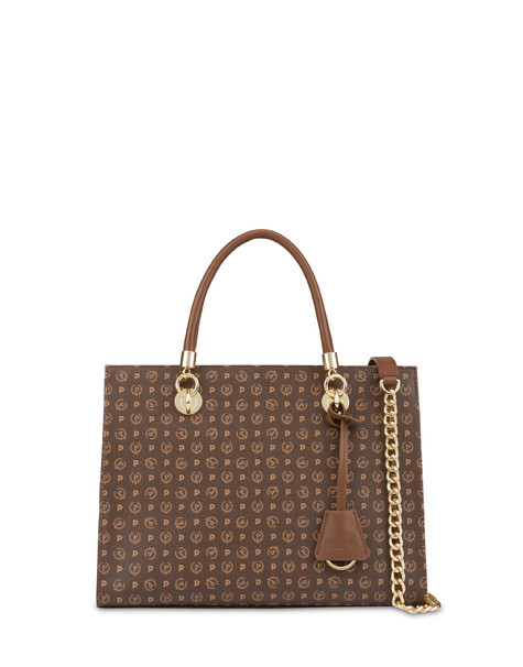 Heritage bicolor shopping bag BROWN/CREAM/BROWN