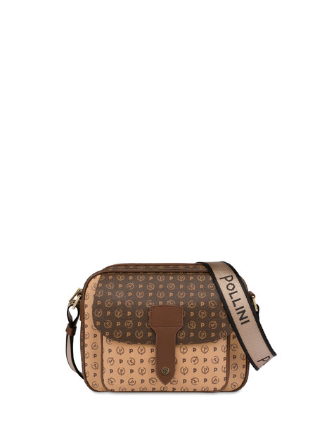 Heritage Bi-color Shoulder Bag Brown/cream/brown