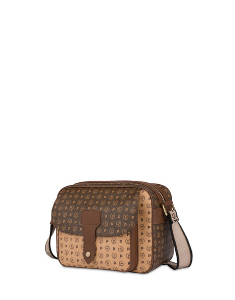 Heritage Bi-color Shoulder Bag Brown/cream/brown