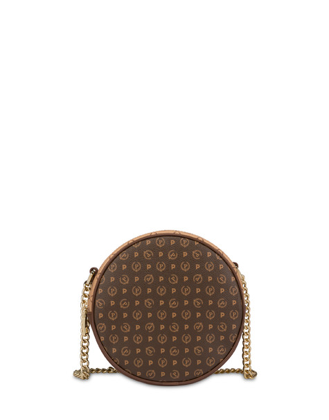 Round Bicolor Heritage Bag Brown/cream/brown